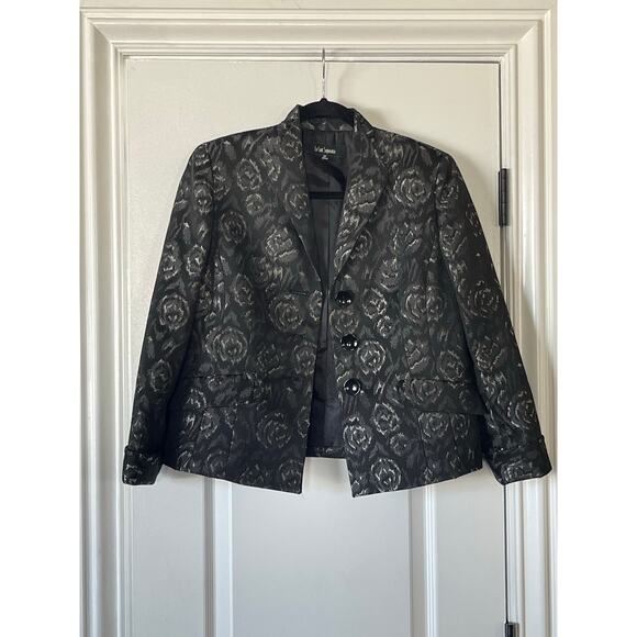 Le Suit Separates Blazer Floral 3 Buttons Long Sleeve Size 6P - Picture 3 of 7